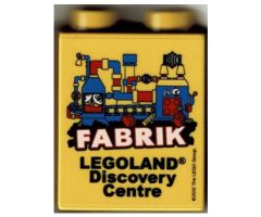 Duplo, Brick 1 x 2 x 2 with Legoland Discovery Centre FABRIK 2012 Pattern 2