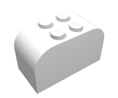 Slope, Curved 4 x 2 x 2 Double with Four Studs