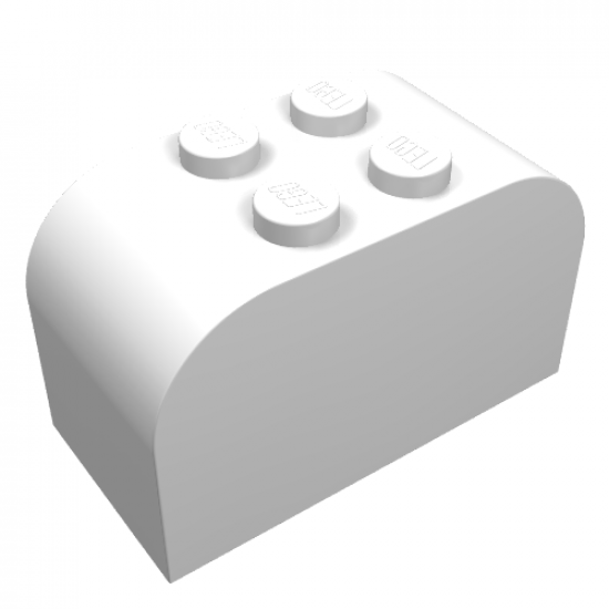 Slope, Curved 4 x 2 x 2 Double with Four Studs