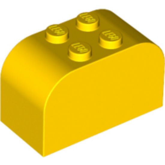 Slope, Curved 4 x 2 x 2 Double with Four Studs
