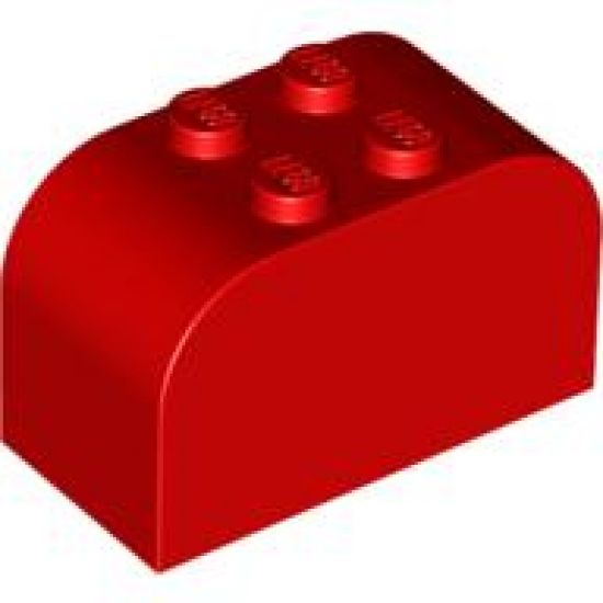 Slope, Curved 4 x 2 x 2 Double with Four Studs