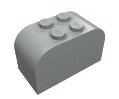 Slope, Curved 4 x 2 x 2 Double with Four Studs