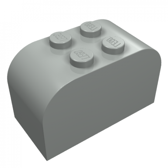 Slope, Curved 4 x 2 x 2 Double with Four Studs