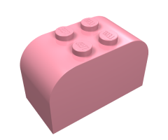 Slope, Curved 4 x 2 x 2 Double with Four Studs