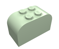 Slope, Curved 4 x 2 x 2 Double with Four Studs