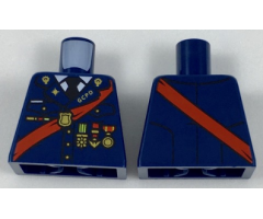 Torso Police Uniform Dress, Red Sash, 'GCPD' and Medals Pattern