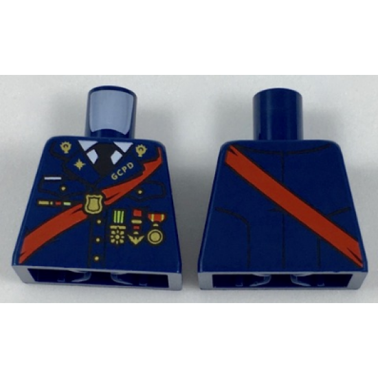 Torso Police Uniform Dress, Red Sash, 'GCPD' and Medals Pattern