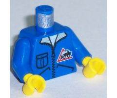 Torso Town Bulldozer Logo, Zipper Jacket, Pocket Pattern (Lorry Driver) / Blue Arms / Yellow Hands