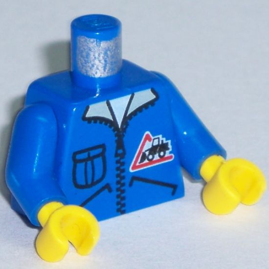 Torso Town Bulldozer Logo, Zipper Jacket, Pocket Pattern (Lorry Driver) / Blue Arms / Yellow Hands