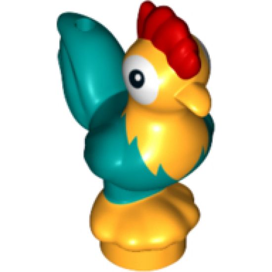 Chicken, Moana with Dark Turquoise Tail Feathers (Heihei)