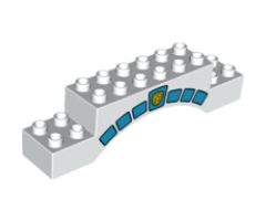 Duplo, Brick 2 x 10 x 2 Arch with Stonework and Yellow Star Badge Pattern