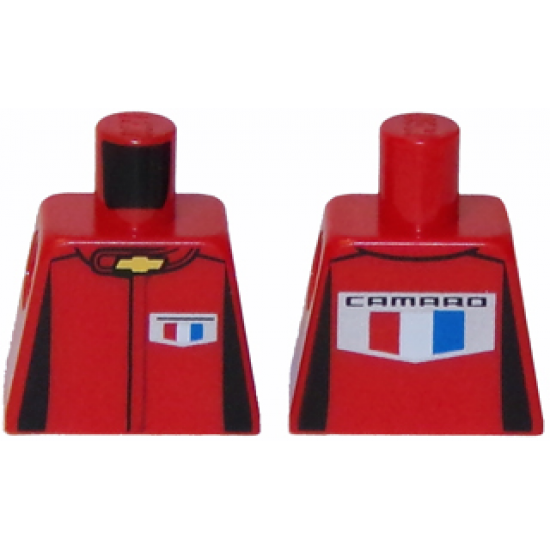 Torso Race Suit with Chevrolet Logo on Front and 'CAMARO' on Back Pattern