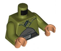 Torso SW Cloak with Dark Bluish Gray Shirt and Silver Belt Pattern / Olive Green Arms / Nougat Hands