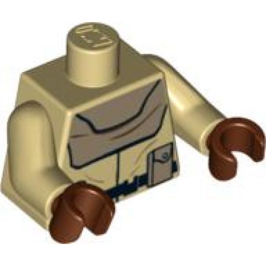 Torso SW Mon Calamari Officer Suit Pattern / Tan Arms / Reddish Brown Hands