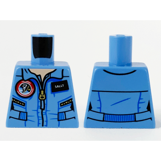 Torso Female Jumpsuit with Zipper with 'SALLY' Name Tag Pattern (Sally Ride)