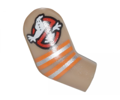 Arm, Right with Ghostbusters Logo and Orange and Silver Stripes Pattern