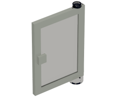 Door 1 x 4 x 5 Right with Trans-Black Glass