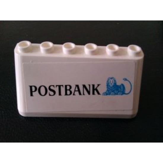 Windscreen 2 x 6 x 2 with 'POSTBANK' on White Background Pattern (Sticker) - Set 880002-2 (in Combination with Sets 3308 / 3309)