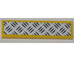 Tile 1 x 4 with Tread Plate Pattern (Sticker) - Set 5885