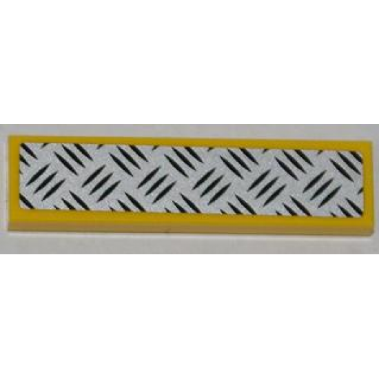 Tile 1 x 4 with Tread Plate Pattern (Sticker) - Set 5885