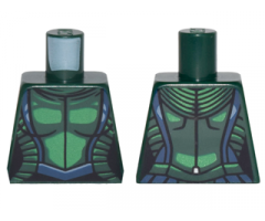 Torso Female Outline, Black Neckline and Lines, Dark Blue Trim and Belt Pattern
