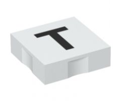Duplo, Tile 2 x 2 with Black Capital Letter T Pattern