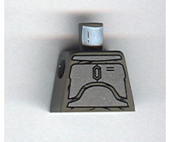 Torso SW Mandalorian Armor Plates Silver Pattern (Jango Fett)