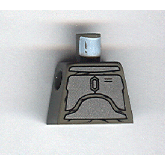 Torso SW Mandalorian Armor Plates Silver Pattern (Jango Fett)