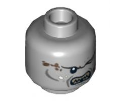 Minifigure, Head PotC Maccus Barnacles, One Eye Closed and Pointed Teeth Pattern - Hollow Stud