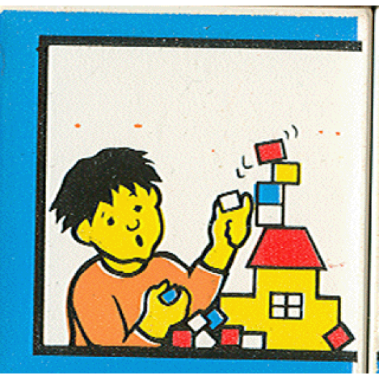 Duplo, Tile 2 x 2 x 1 with Home Mosaic Picture 14 Pattern (Set 9221)