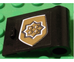 Door 1 x 3 x 2 Right with World City Gold Police Badge Pattern (Sticker) - Set 7034