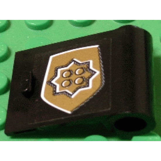 Door 1 x 3 x 2 Right with World City Gold Police Badge Pattern (Sticker) - Set 7034