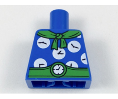 Torso with Green Scarf and Belt, 7 White Clocks Pattern