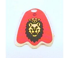 Minifigure, Body Wear Cape Cloth, Round Lobes with Royal Knights Lion Head Pattern