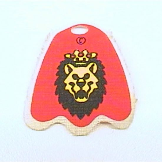 Minifigure, Body Wear Cape Cloth, Round Lobes with Royal Knights Lion Head Pattern
