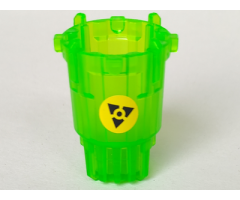 Hero Factory Container Bucket with Meltdown Logo on Yellow Background Pattern (Sticker) - Set 7148