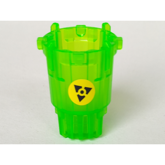 Hero Factory Container Bucket with Meltdown Logo on Yellow Background Pattern (Sticker) - Set 7148