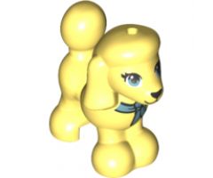 Dog, Friends, Poodle with Black and Metallic Blue Bow, Eyes, Nose and Mouth Pattern