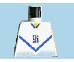 Torso Soccer Blue Chevron and No. 5 Front and Back Pattern