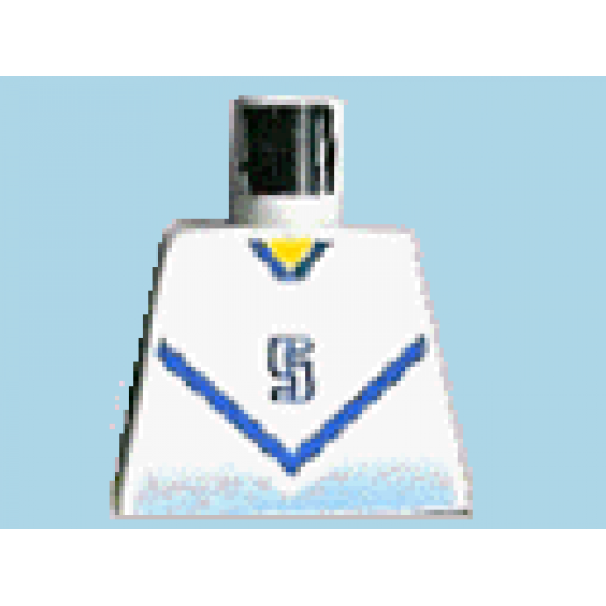 Torso Soccer Blue Chevron and No. 5 Front and Back Pattern