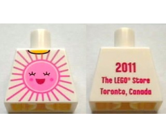 Torso Pink Sun Front, 2011 The LEGO Store Toronto, Canada Back Pattern