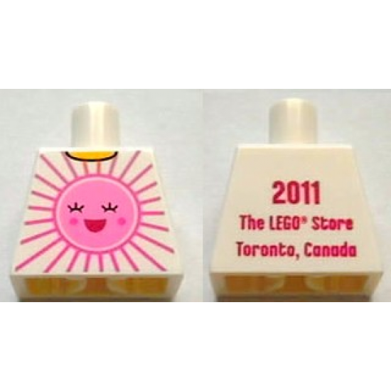 Torso Pink Sun Front, 2011 The LEGO Store Toronto, Canada Back Pattern