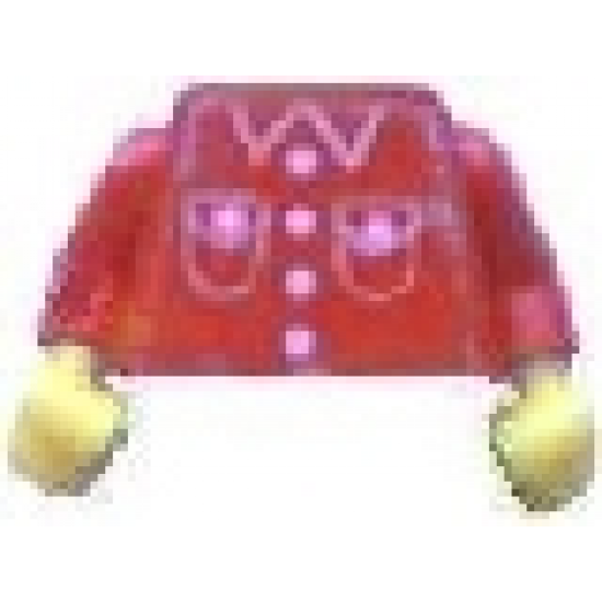 Torso Town Shirt with 4 Buttons and 2 Pockets Pattern (Sticker) / Red Arms / Yellow Hands