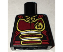 Torso Ninjago Female Dark Red Samurai Armor with Gold Phoenix Pattern