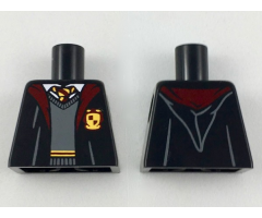 Torso Gryffindor Robe over Dark Bluish Gray Sweater, Dark Red and Bright Light Orange Tie and Trim Pattern