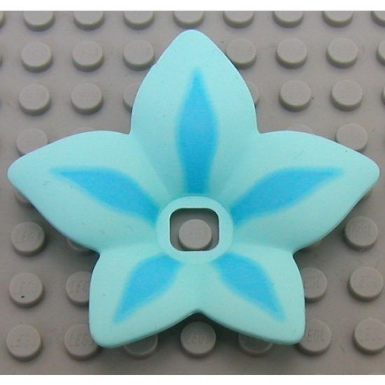 Clikits, Icon Accent Plastic Flower 6 x 6 x 2/3 with Sky Blue Highlights Pattern