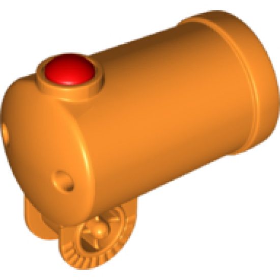 Duplo Cannon Shooting with Axle Hole, Red Firing Button and Locking Ring