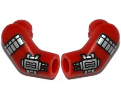 Arm, (Matching Left and Right) Pair with Silver Armor and Wrist Guns Pattern