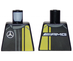 Torso Race Suit with Mercedes-Benz Logo on Front and 'AMG' on Back Pattern