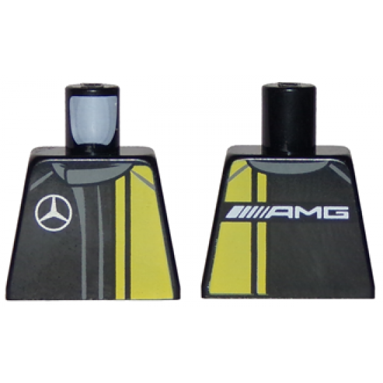 Torso Race Suit with Mercedes-Benz Logo on Front and 'AMG' on Back Pattern